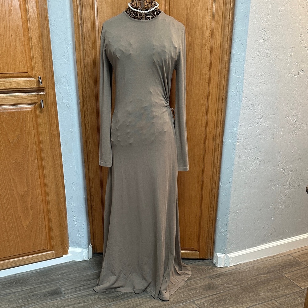 DISSH Elegant Grace Moss Long Sleeve Midi Dress. Size XXL